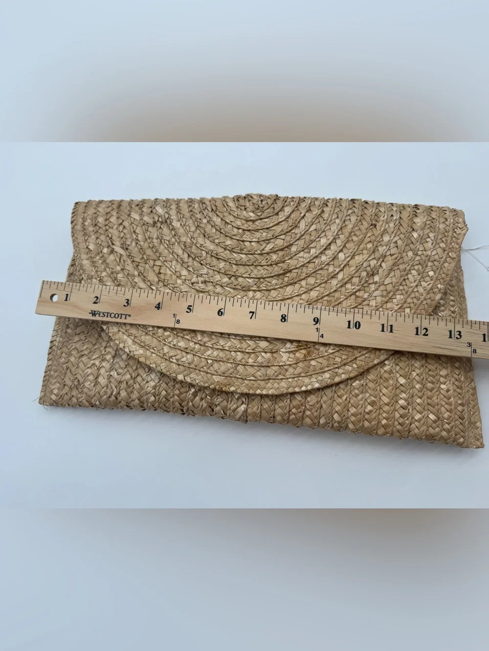 Shiraleah Woven Straw Envelope Clutch in Natural